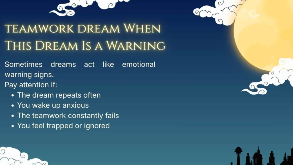teamwork dream When This Dream Is a Warning
