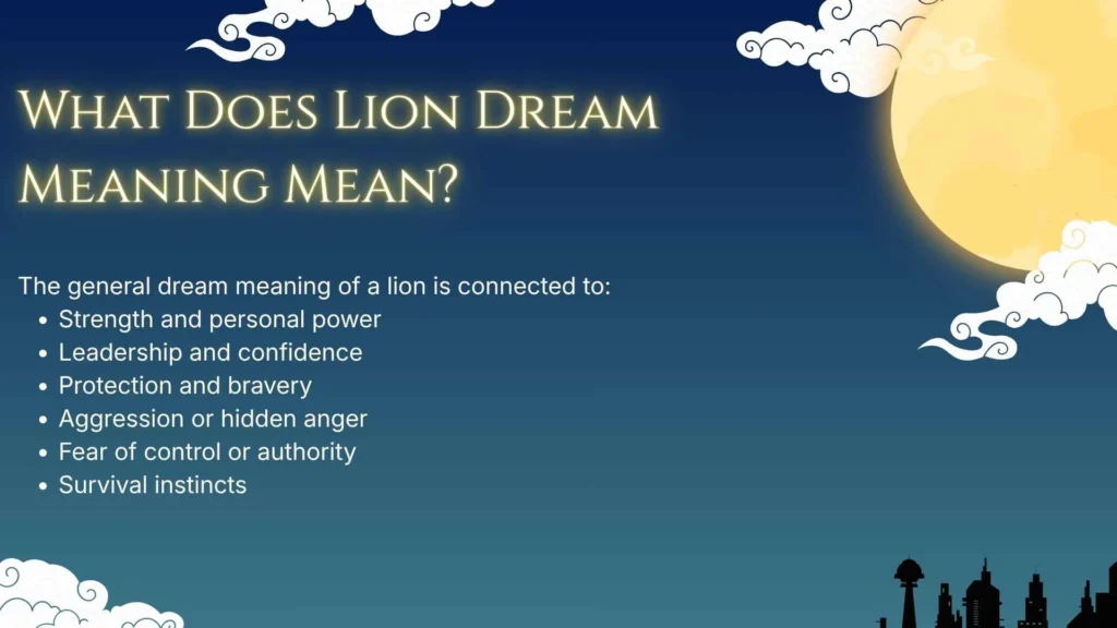 What Does Lion Dream Meaning Mean?