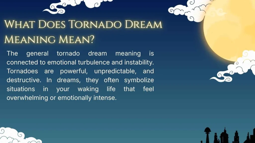 What Does Tornado Dream Meaning Mean?