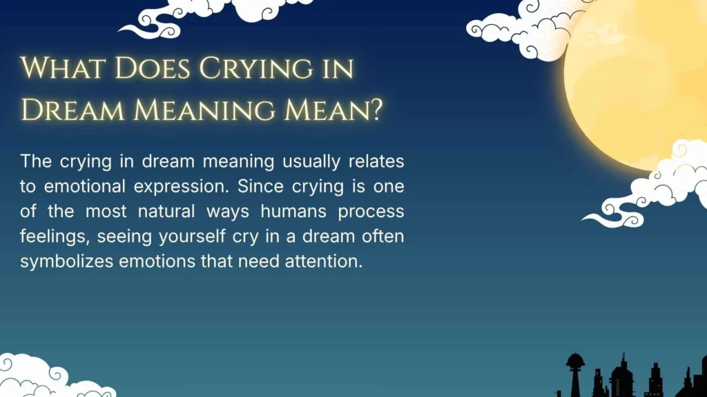 crying in dream meaning