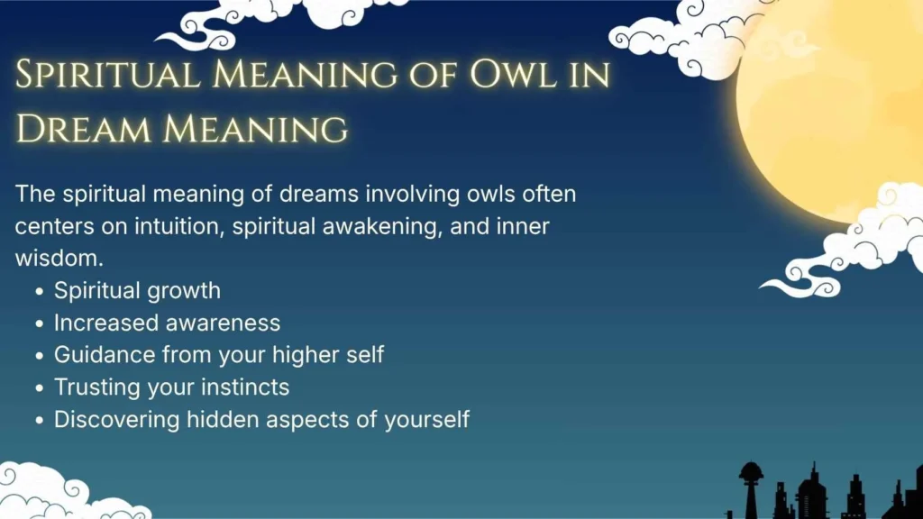 Spiritual Meaning of Owl in Dream Meaning