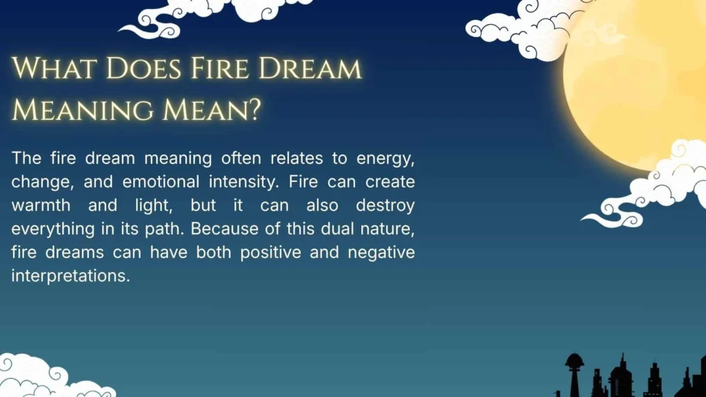 What Does Fire Dream Meaning Mean?