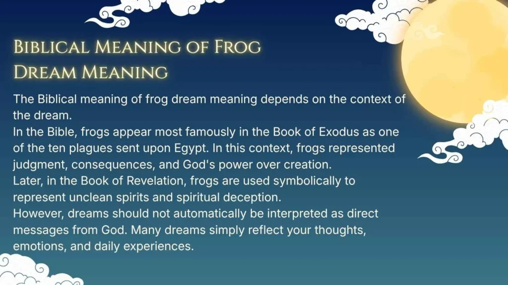 Biblical Meaning of Frog Dream Meaning