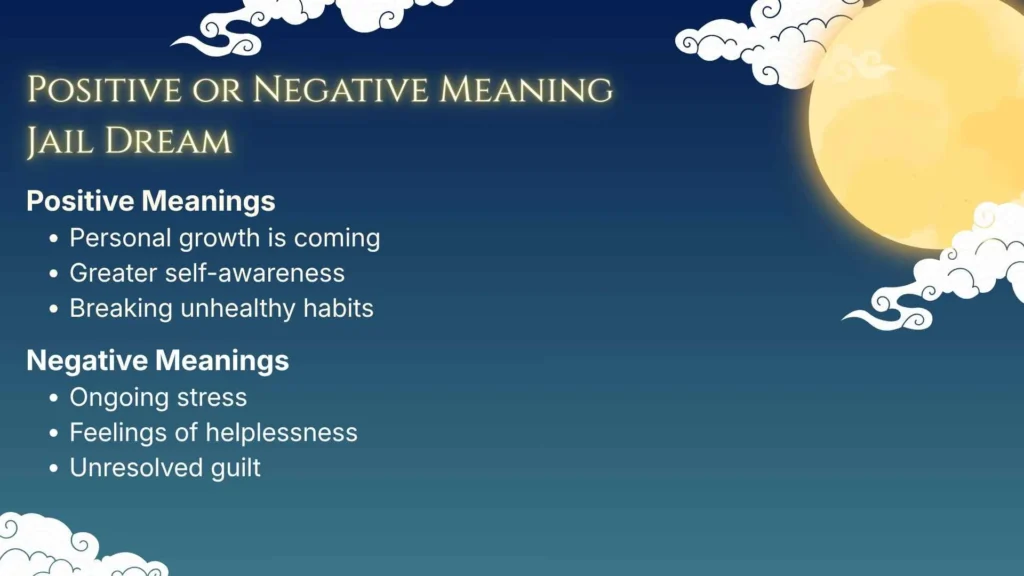 Positive or Negative Meaning Jail Dream