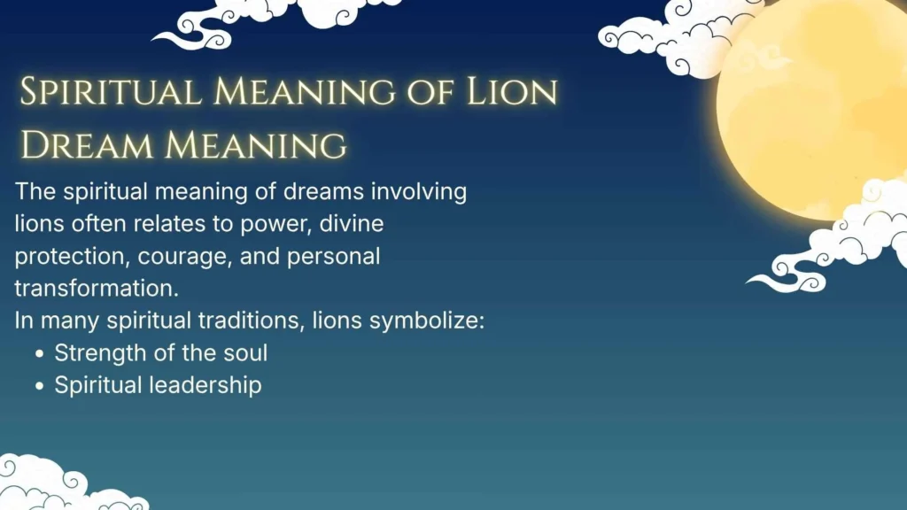 Spiritual Meaning of Lion Dream Meaning