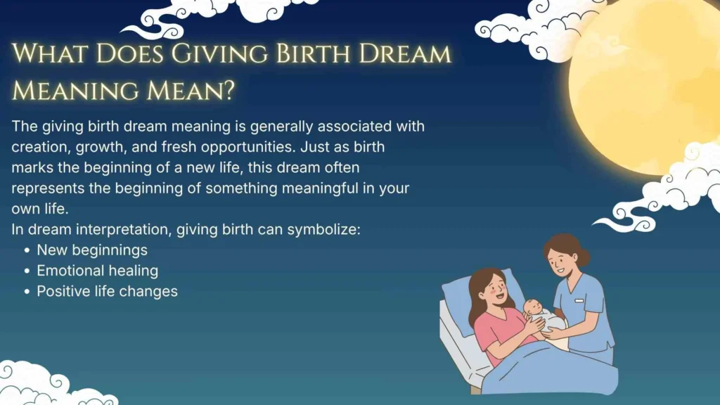 What Does Giving Birth Dream Meaning Mean?