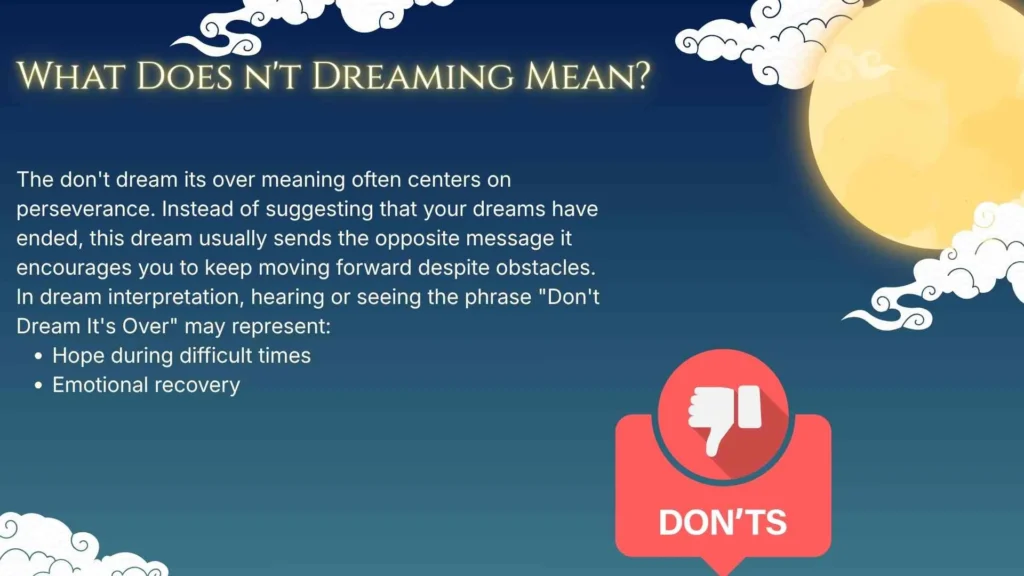 What Does n't Dreaming Mean?