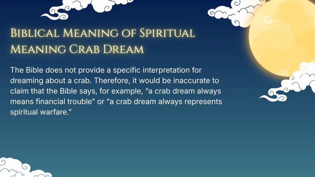 Biblical Meaning of Spiritual Meaning Crab Dream