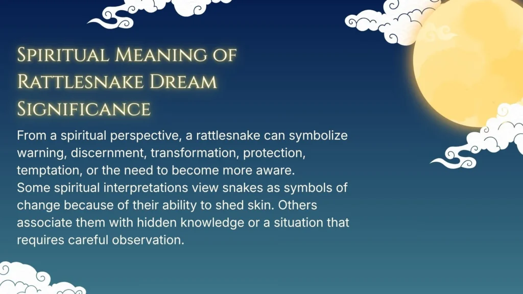 Spiritual Meaning of Rattlesnake Dream Significance
