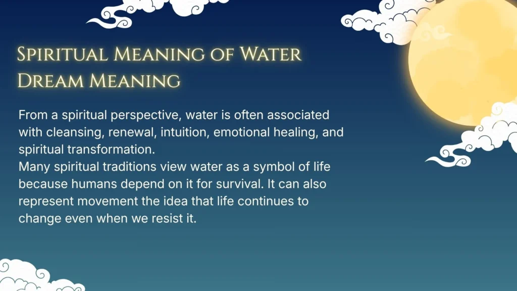 Spiritual Meaning of Water Dream Meaning