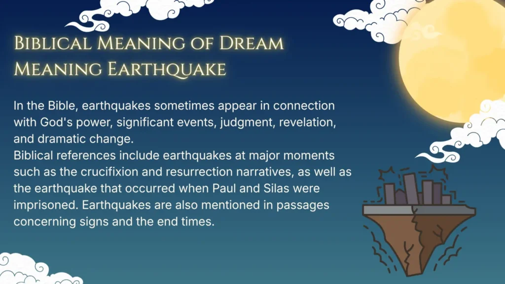 Biblical Meaning of Dream Meaning Earthquake