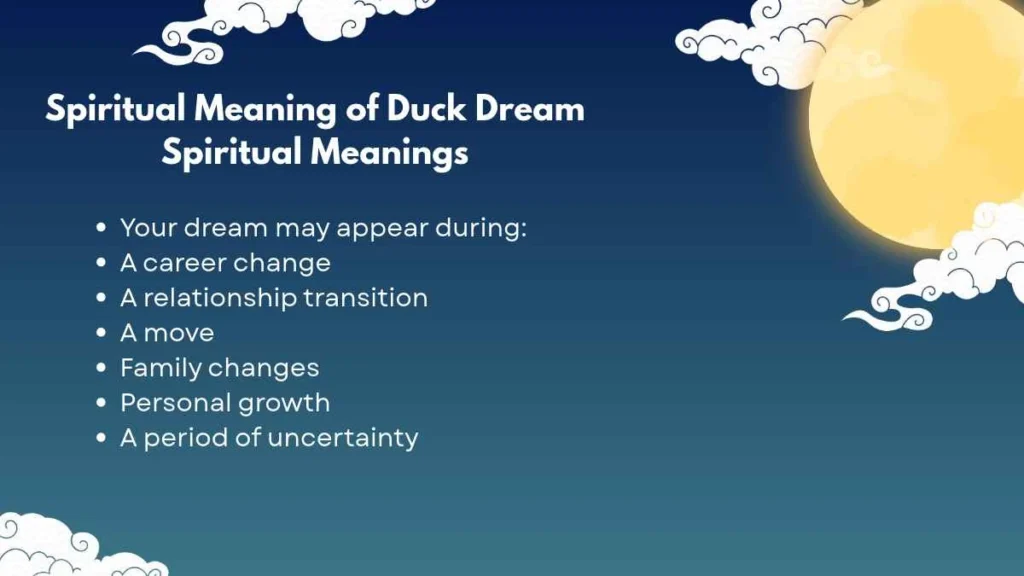 duck dream spiritual meanings