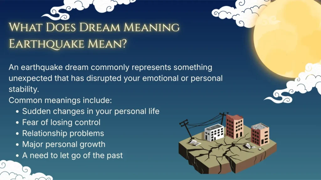 What Does Dream Meaning Earthquake Mean?